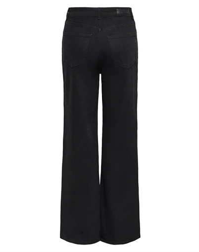 Only -  Juicy Wide Denim Jeans - Black